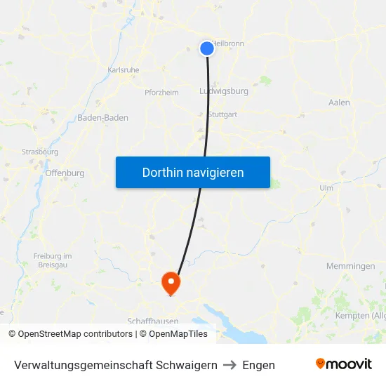Verwaltungsgemeinschaft Schwaigern to Engen map