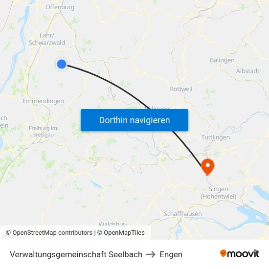 Verwaltungsgemeinschaft Seelbach to Engen map