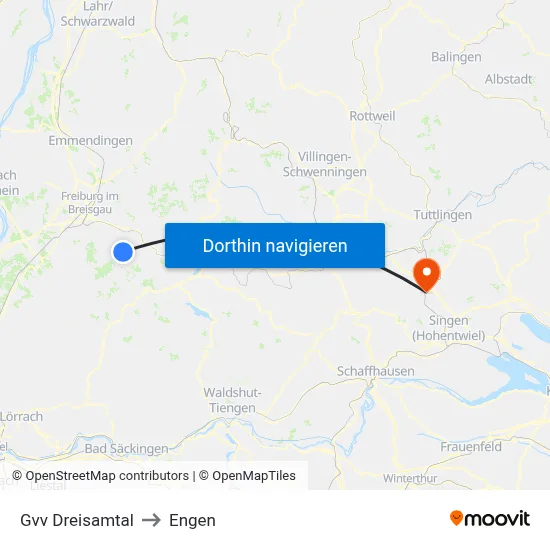 Gvv Dreisamtal to Engen map