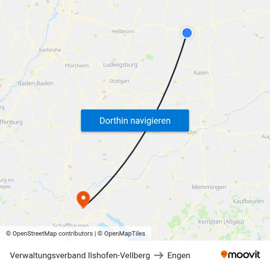 Verwaltungsverband Ilshofen-Vellberg to Engen map