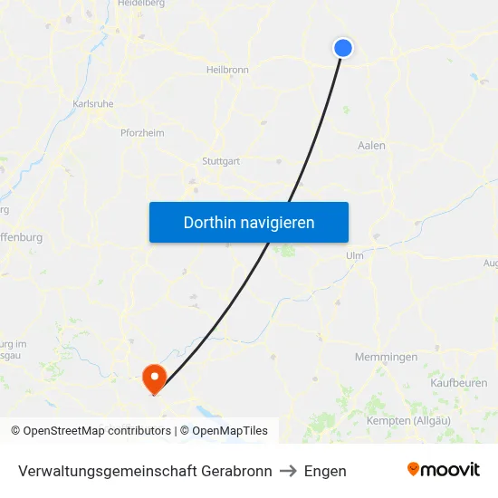 Verwaltungsgemeinschaft Gerabronn to Engen map