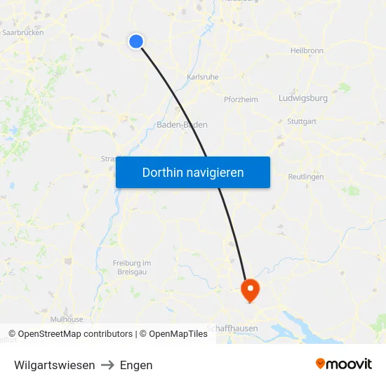 Wilgartswiesen to Engen map