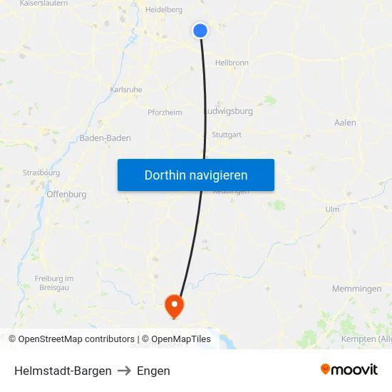 Helmstadt-Bargen to Engen map