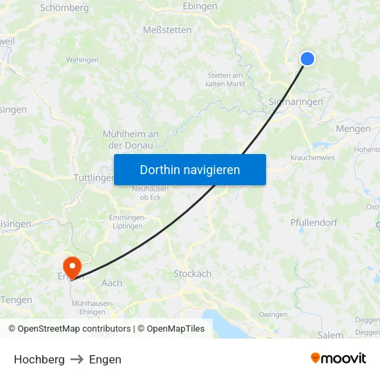 Hochberg to Engen map