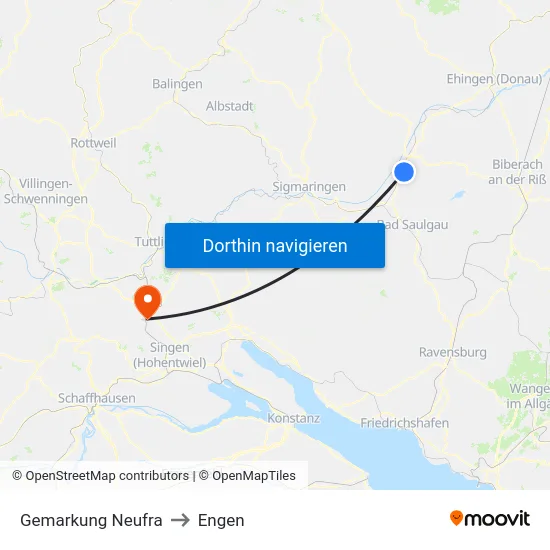 Gemarkung Neufra to Engen map