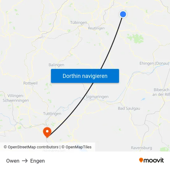 Owen to Engen map