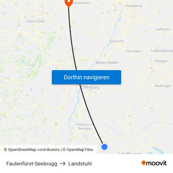 Faulenfürst-Seebrugg to Landstuhl map