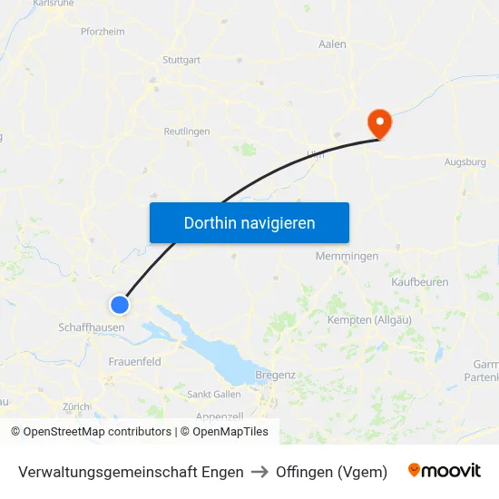 Verwaltungsgemeinschaft Engen to Offingen (Vgem) map