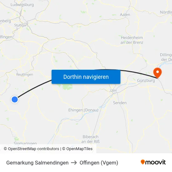 Gemarkung Salmendingen to Offingen (Vgem) map