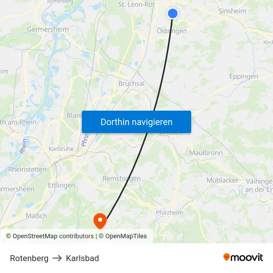 Rotenberg to Karlsbad map