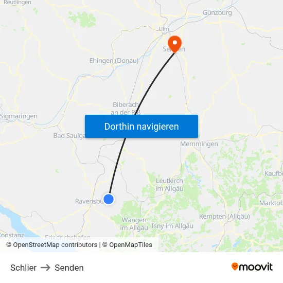 Schlier to Senden map