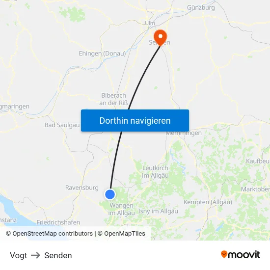 Vogt to Senden map