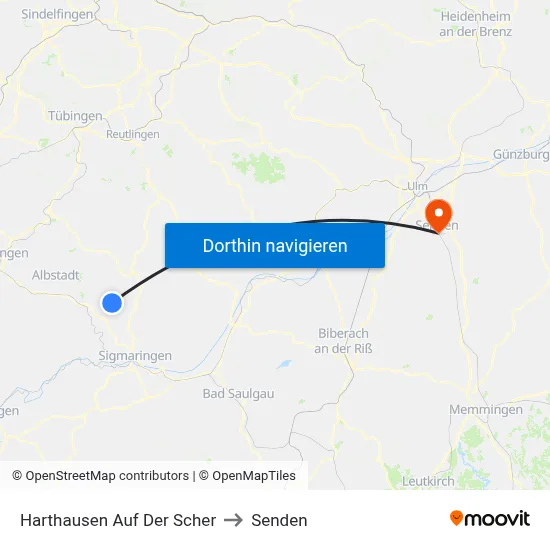 Harthausen Auf Der Scher to Senden map
