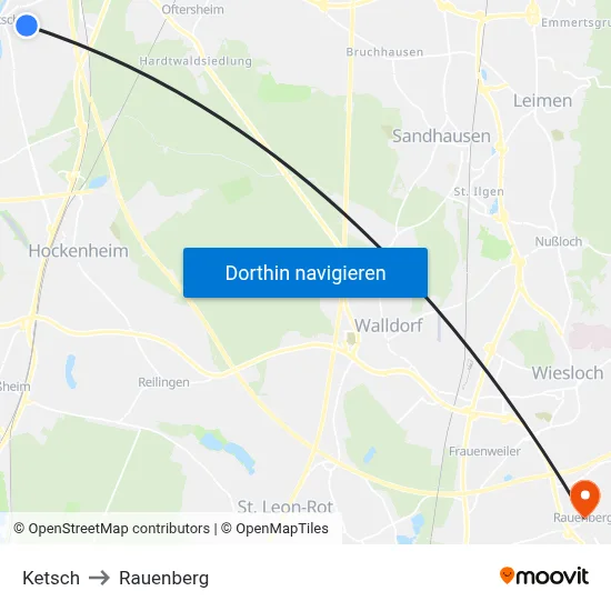Ketsch to Rauenberg map