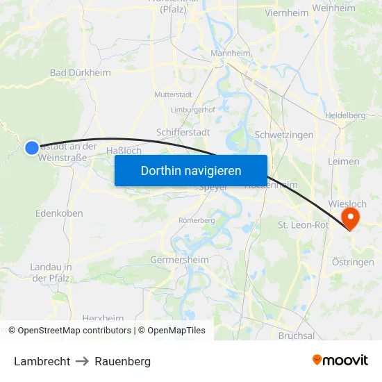 Lambrecht to Rauenberg map