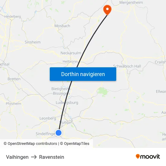 Vaihingen to Ravenstein map