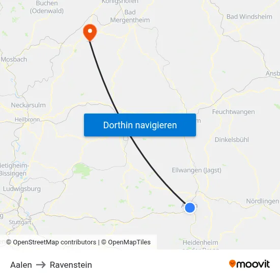 Aalen to Ravenstein map