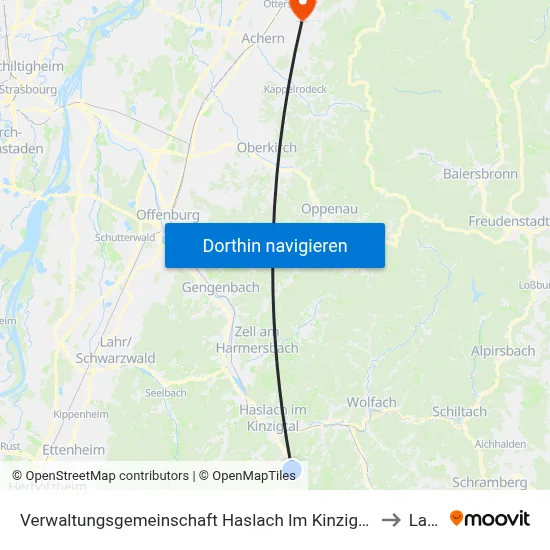 Verwaltungsgemeinschaft Haslach Im Kinzigtal to Lauf map