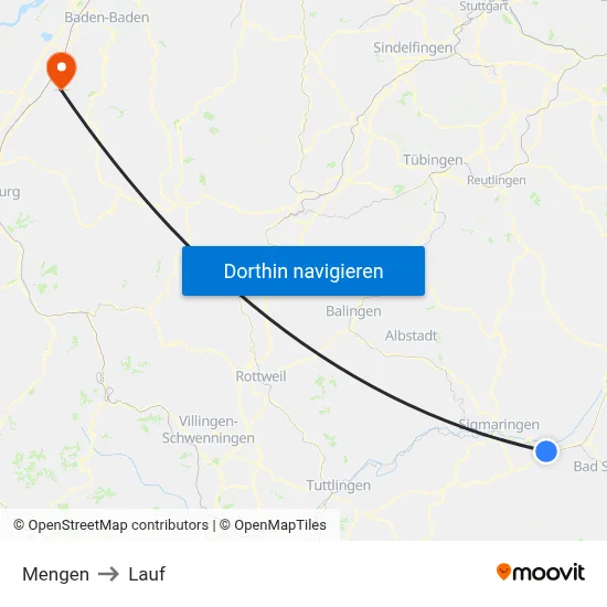 Mengen to Lauf map