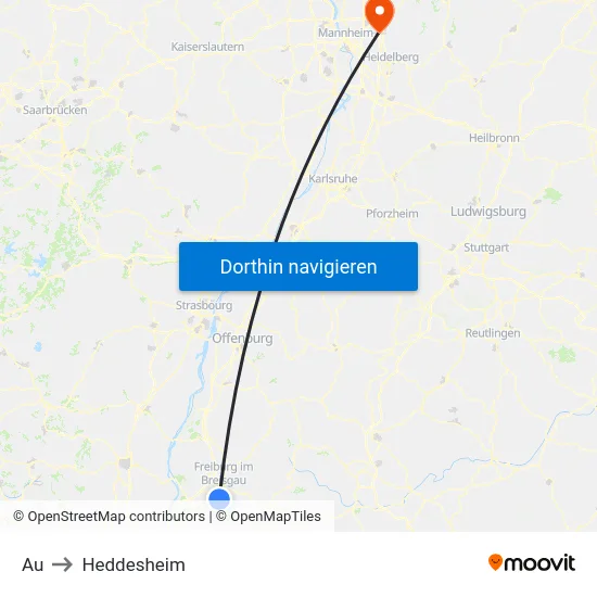 Au to Heddesheim map