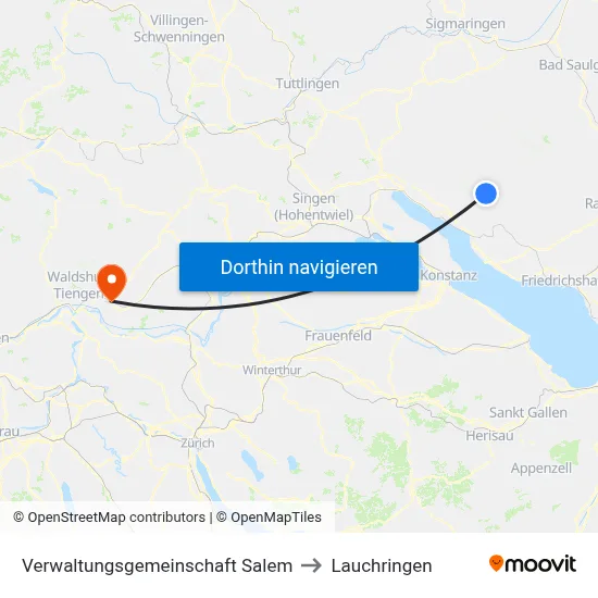Verwaltungsgemeinschaft Salem to Lauchringen map