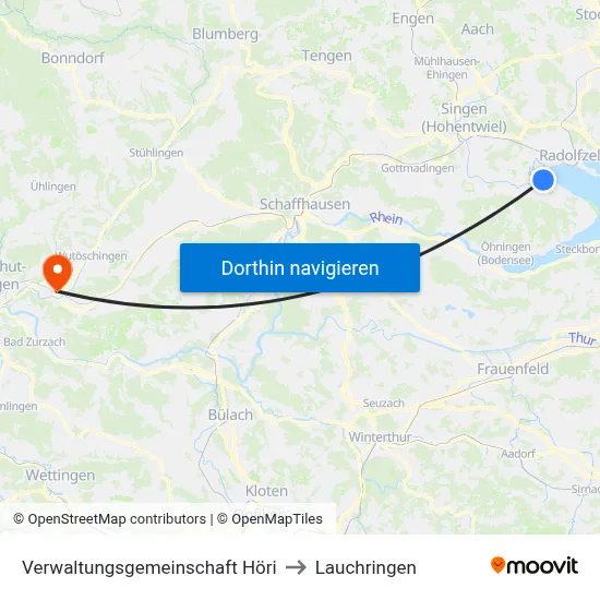 Verwaltungsgemeinschaft Höri to Lauchringen map
