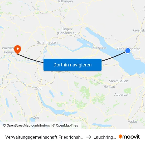 Verwaltungsgemeinschaft Friedrichshafen to Lauchringen map
