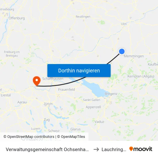 Verwaltungsgemeinschaft Ochsenhausen to Lauchringen map