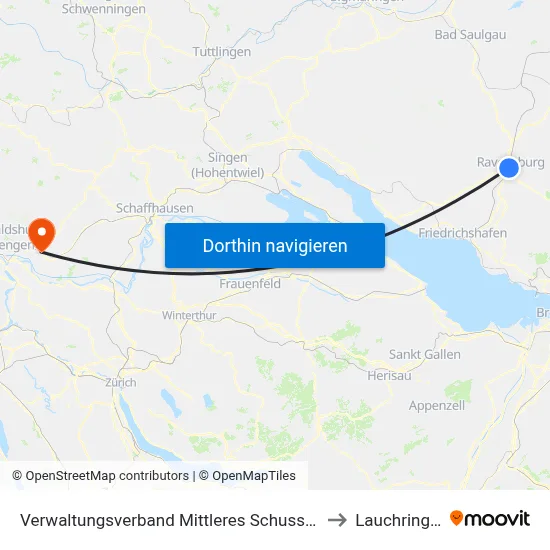Verwaltungsverband Mittleres Schussental to Lauchringen map