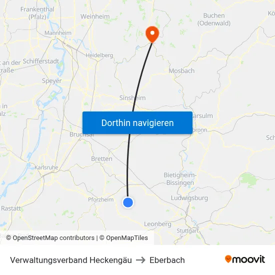 Verwaltungsverband Heckengäu to Eberbach map