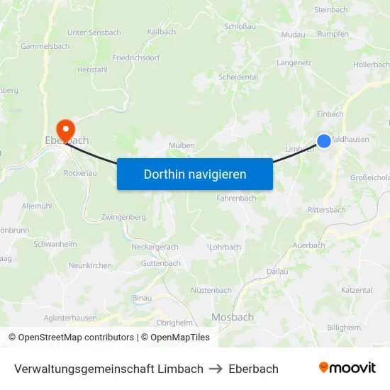 Verwaltungsgemeinschaft Limbach to Eberbach map