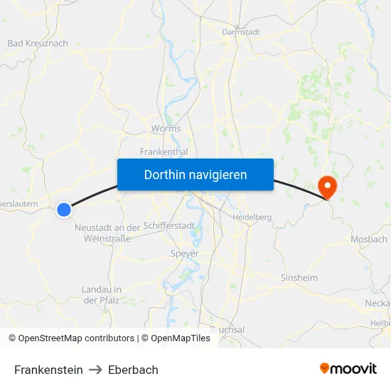 Frankenstein to Eberbach map