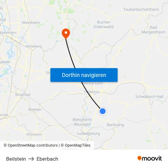 Beilstein to Eberbach map
