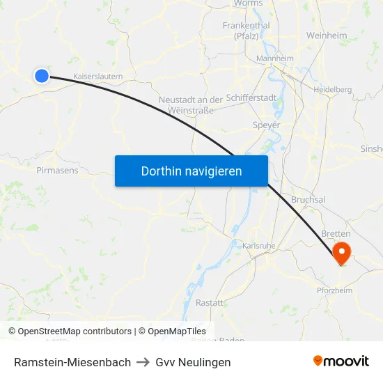Ramstein-Miesenbach to Gvv Neulingen map