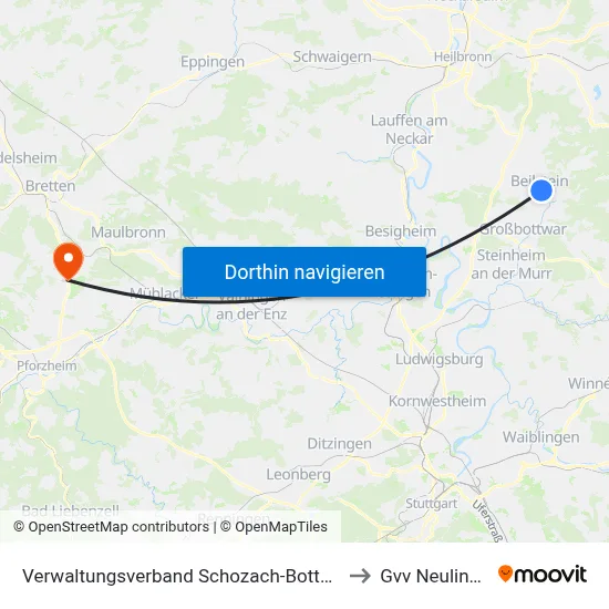 Verwaltungsverband Schozach-Bottwartal to Gvv Neulingen map