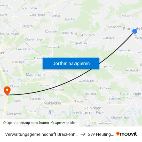 Verwaltungsgemeinschaft Brackenheim to Gvv Neulingen map