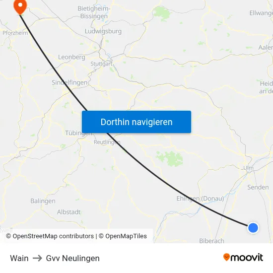 Wain to Gvv Neulingen map