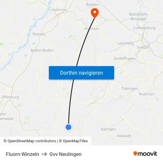 Fluorn-Winzeln to Gvv Neulingen map