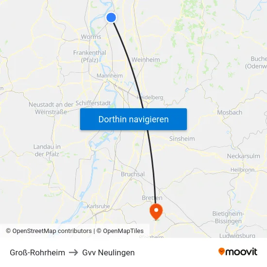 Groß-Rohrheim to Gvv Neulingen map