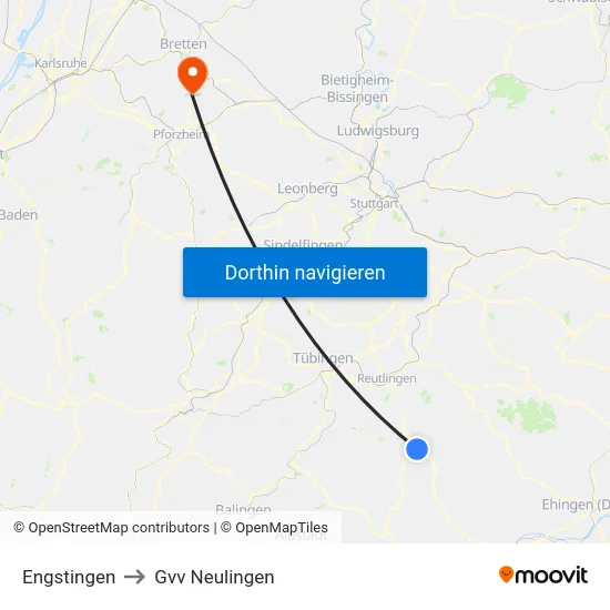 Engstingen to Gvv Neulingen map