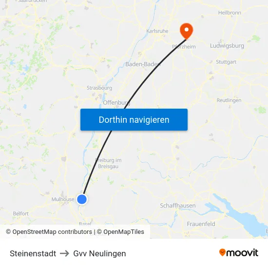 Steinenstadt to Gvv Neulingen map