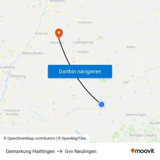Gemarkung Hailtingen to Gvv Neulingen map