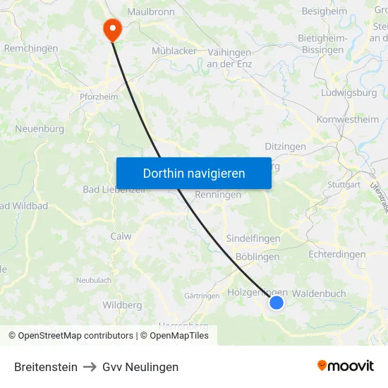 Breitenstein to Gvv Neulingen map