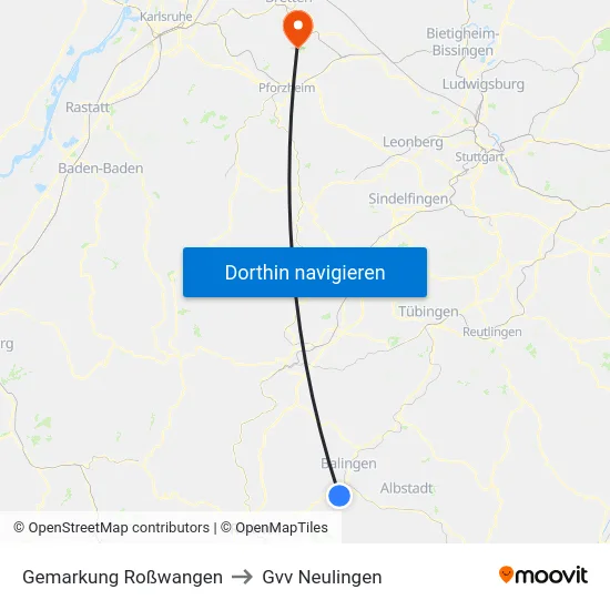 Gemarkung Roßwangen to Gvv Neulingen map