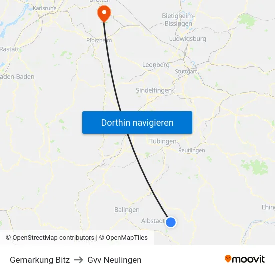 Gemarkung Bitz to Gvv Neulingen map