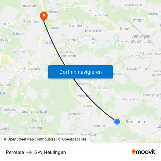 Perouse to Gvv Neulingen map