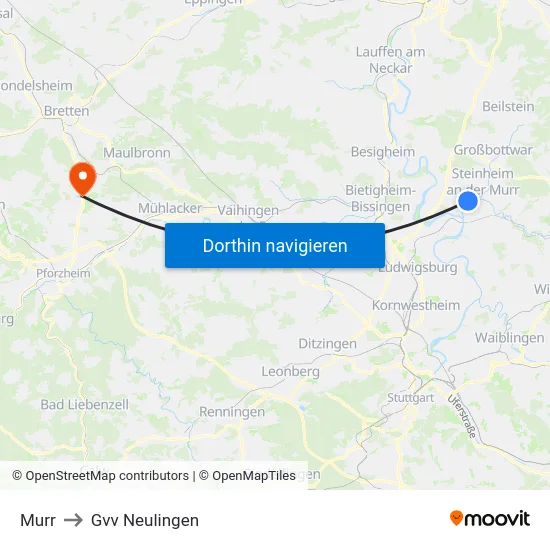 Murr to Gvv Neulingen map