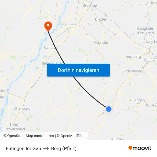 Eutingen Im Gäu to Berg (Pfalz) map