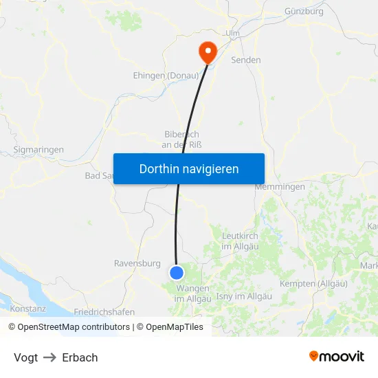 Vogt to Erbach map