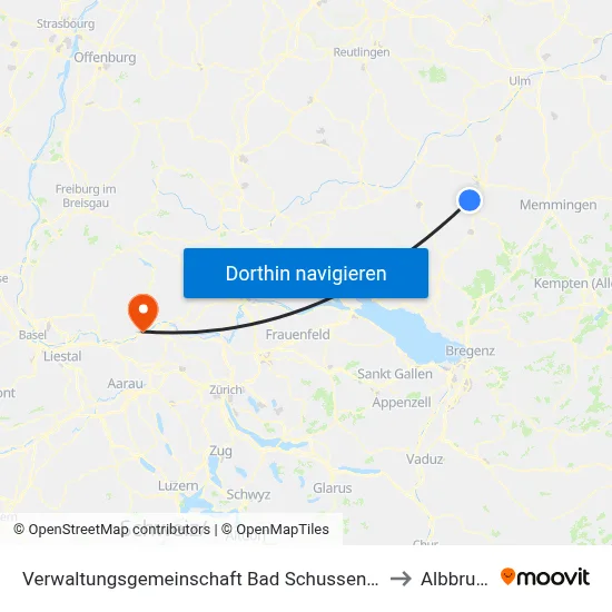 Verwaltungsgemeinschaft Bad Schussenried to Albbruck map